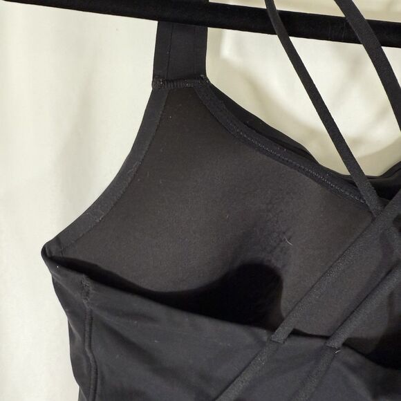 Nike Sports Bra Women's Medium Black Padded Pullover Cross Strappy - Picture 5 of 7